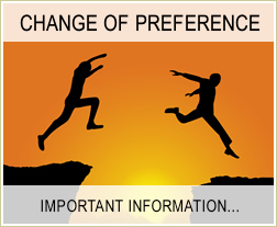 Change of Preference - Important Information